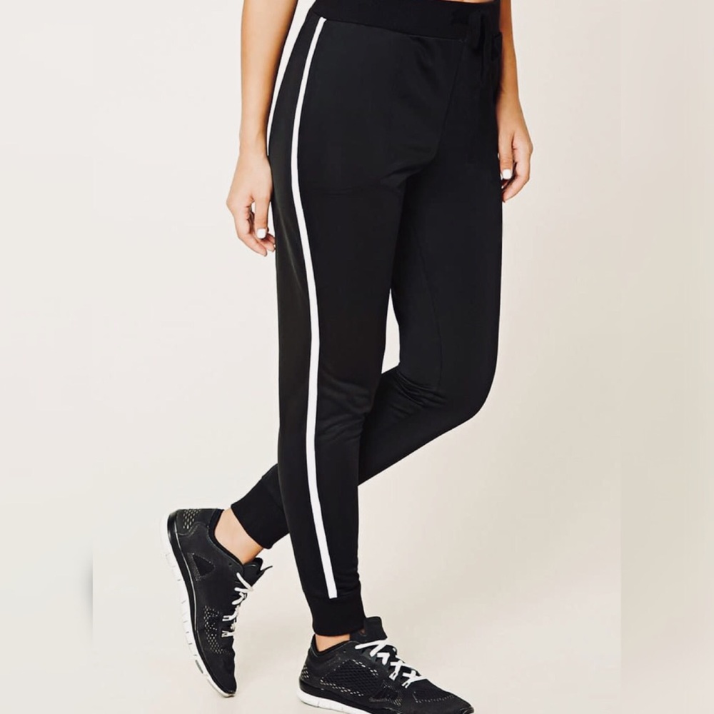 Black Joggers w/white stripe down the side
